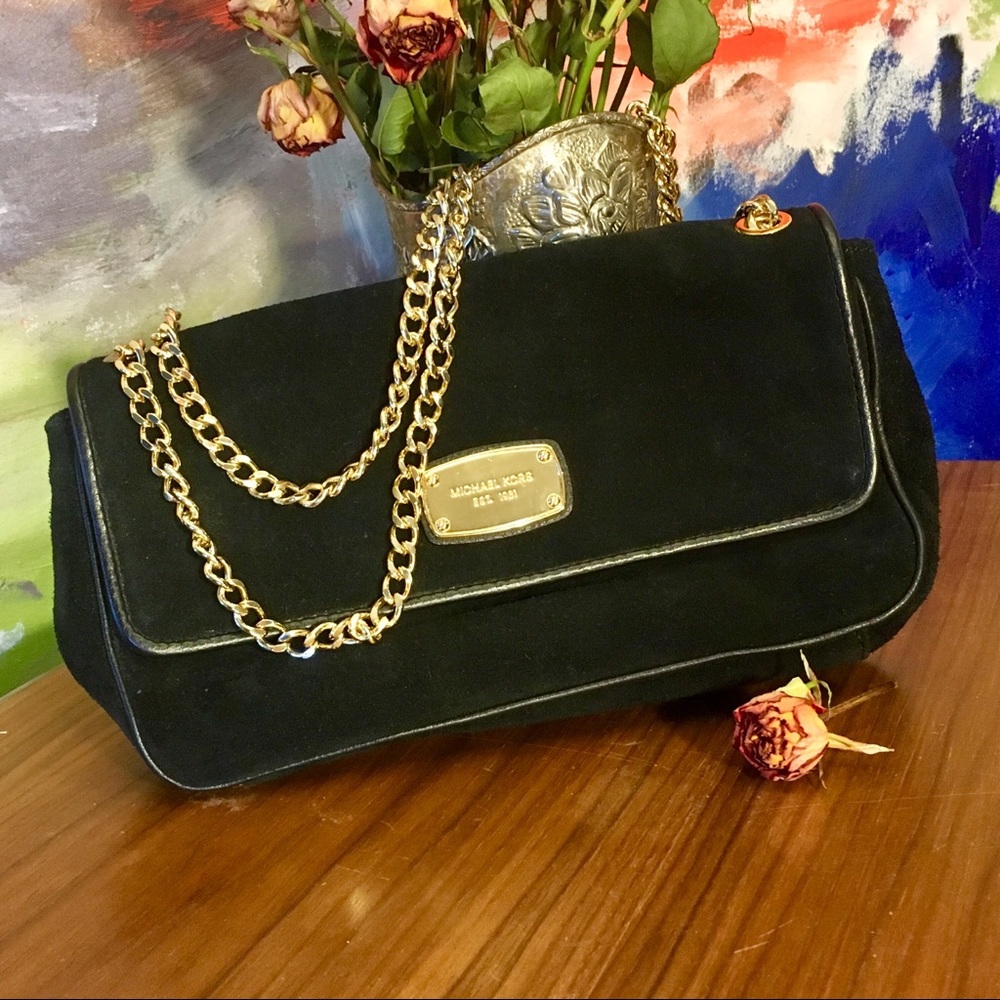 Michael Kors, Black Suede Purse or Clutch